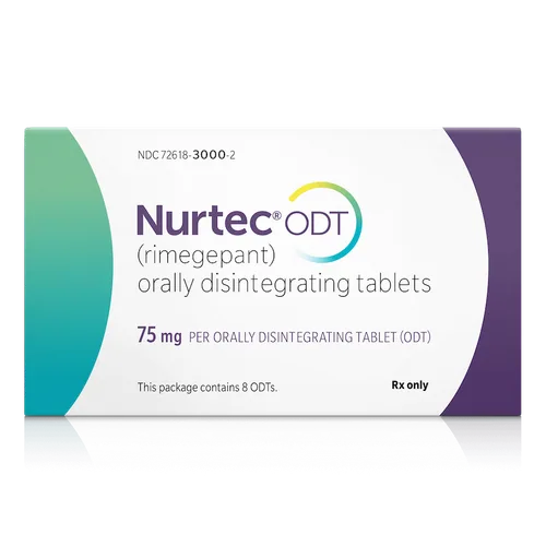 Nurtec ODT (rimegepant) carton stocked at 79th Street Pharmacy